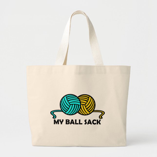 MEIN BALL SACK KNITTING YARN SPASS JUMBO STOFFBEUTEL (Vorne)