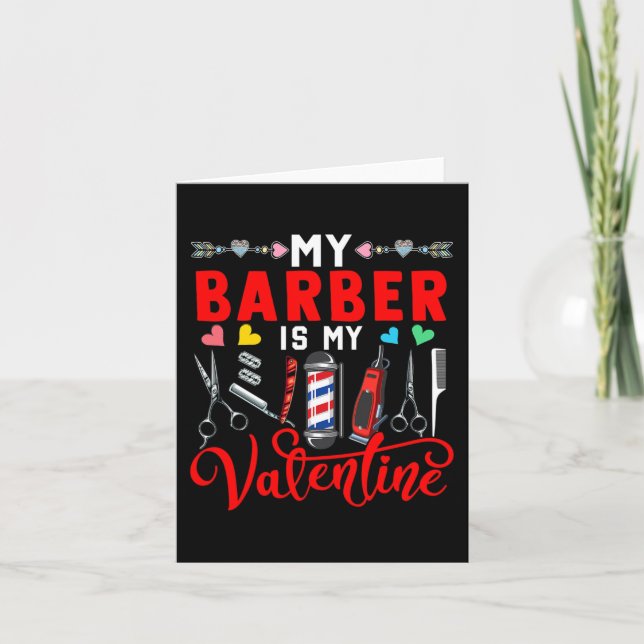 Mein Barber ist meine Niedliche Herzkugel, die zu  Karte (Vorderseite)