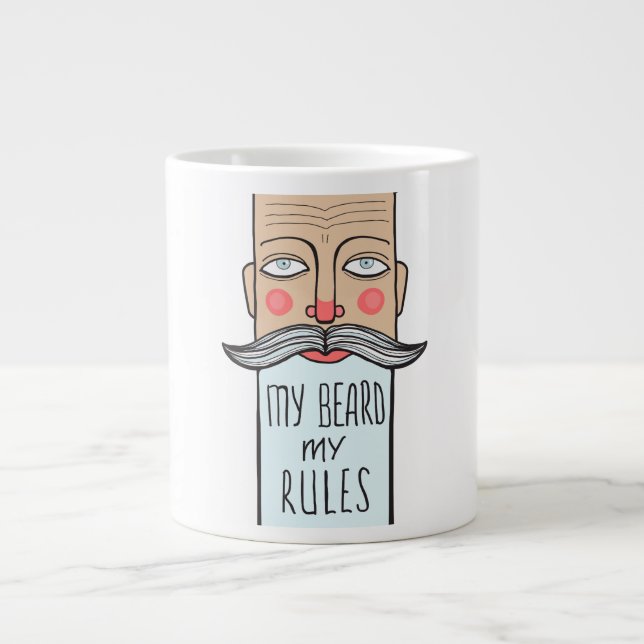 Mein Bart, meine Regeln Jumbo-Kaffee-Tasse Jumbo-Tasse (Vorderseite)