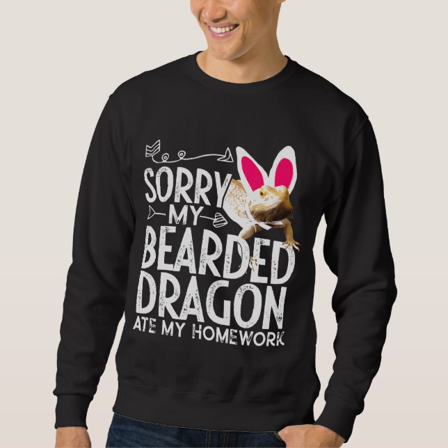 Mein bärtiger Drache aß meine Hausaufgaben bärtige Sweatshirt (Vorderseite)