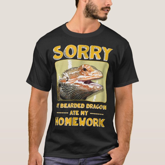 Mein bärtiger Drache aß meine Hausaufgaben Pogona  T-Shirt (Vorderseite)