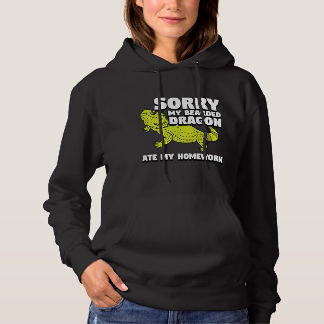 Mein bärtiger Drache hat meine Hausaufgaben Pogona Hoodie (Vorderseite)