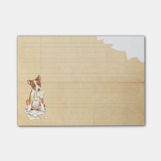 Mein Basenji aß meine Hausaufgaben Post-it Klebezettel