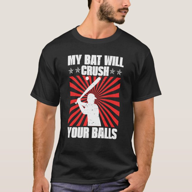 Mein Bat zerbricht den Baseballball für Männer T-Shirt (Vorderseite)