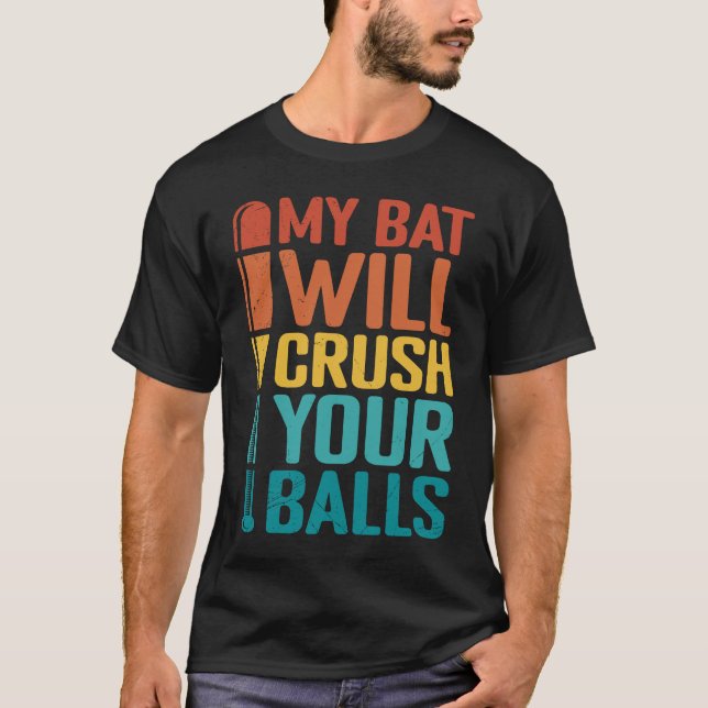 Mein Bat zerbricht den Baseballball für Männer T-Shirt (Vorderseite)
