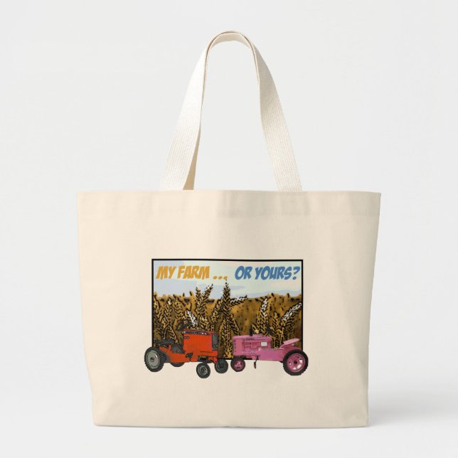"MEIN BAUERNHOF ODER IHR? " JUMBO STOFFBEUTEL (Vorne)