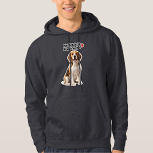Mein Beagle hängt an mir Hundeliebhaber Hoodie