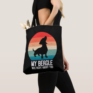 Mein Beagle hatte recht mit dir Beagle Haustier Hu Tasche