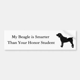 Mein Beagle ist intelligenter als Ihr Ehrenstudent Autoaufkleber