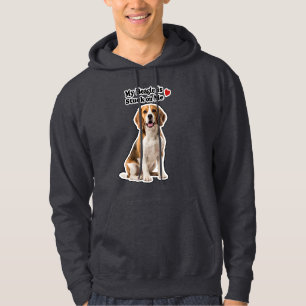 Mein Beagle klebt an mir Süßer Hundeliebhaber Hoodie