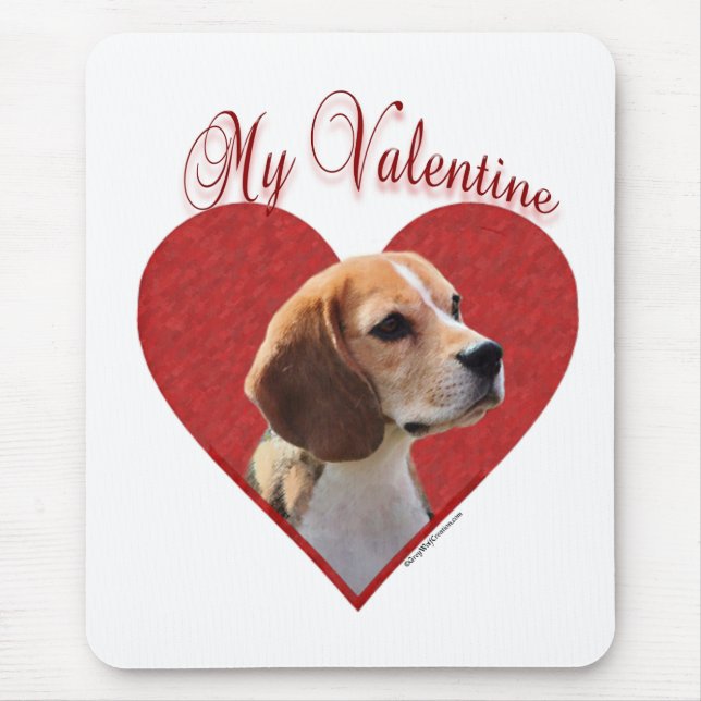 Mein Beagle Valentine Mousepad (Vorne)
