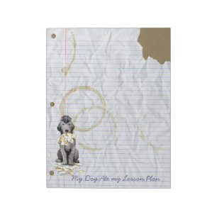 Mein Bedlington Terrier Ate my Lessingplan Notepad Notizblock
