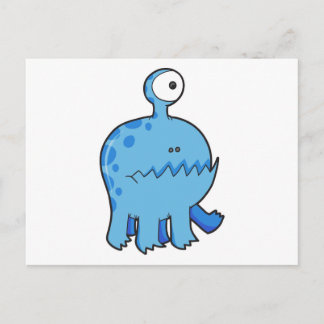 mein Begleiter Cyclomonster blau Postkarte