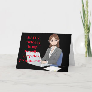 MEIN BELIEBTER *COMPUTERPROGRAMM* GEBURTSTAG WÜNSC KARTE