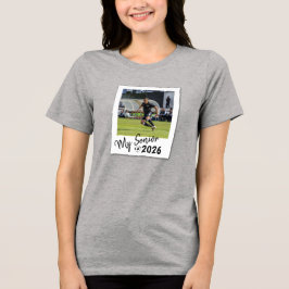 Mein benutzerdefinierter Senior Picture Soccer Tri-Blend Shirt