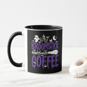 Mein Besen läuft mit Kaffee Hexenbesen Halloween Tasse