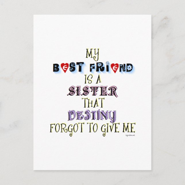 MEIN BEST FRRIEND POSTKARTE (Vorderseite)