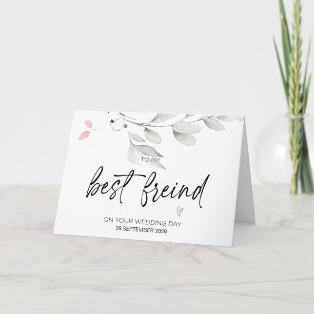 Mein bester Freund auf deinem Brautgeschenk für de Karte (Vorderseite)