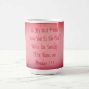 Mein bester Freund blassrotes Design Kaffeetasse