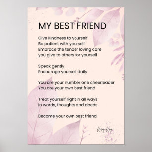 Mein bester Freund ermutigt Gedicht Gedichte Poster