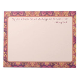 Mein bester Freund floral Note[ad Notizblock