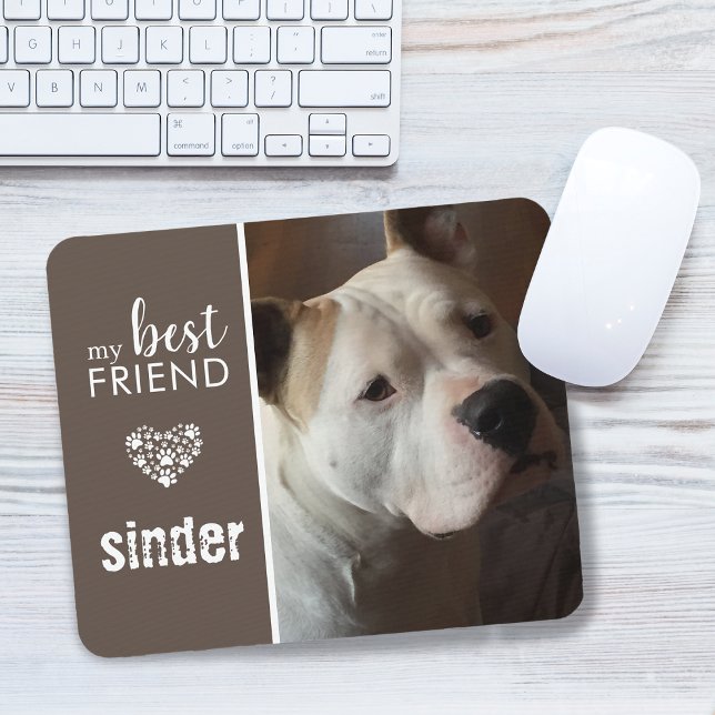 Mein bester Freund Foto Personalisiert Mousepad (My Best Friend Pet Photo Personalized Mouse Pad)