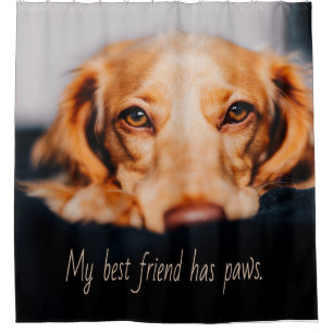 Mein bester Freund hat Pfoten Hund, Welpen Meme Duschvorhang