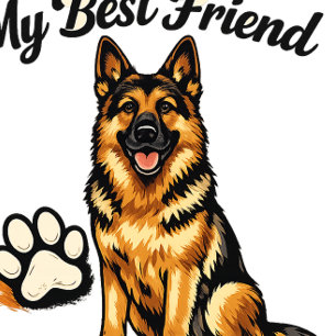 Mein bester Freund hat Pfoten Hunde-Liebhaber-Aufk Quadratischer Aufkleber