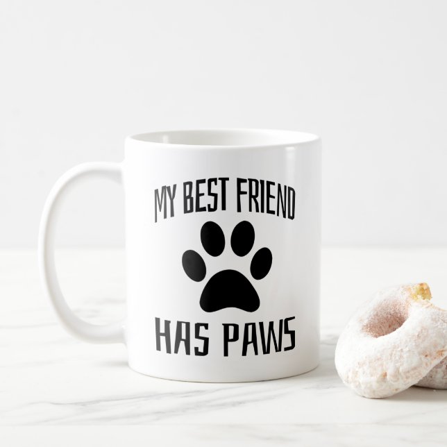 Mein bester Freund hat Pfoten - Hundefreunde Kaffeetasse (Mit Donut)