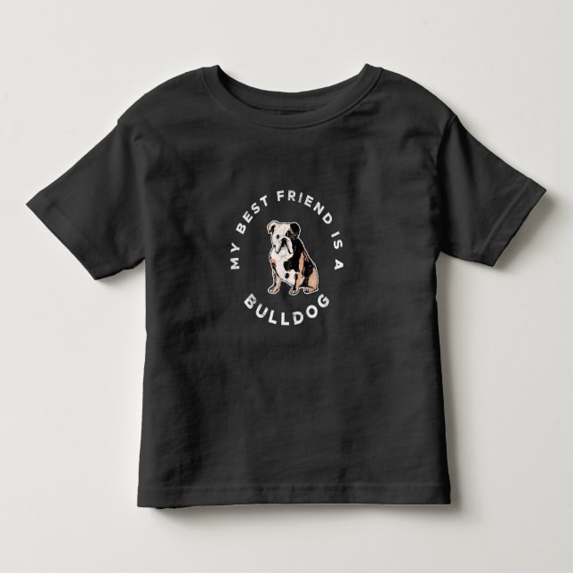 Mein bester Freund ist Bulldogge-T - Shirt (Vorderseite)