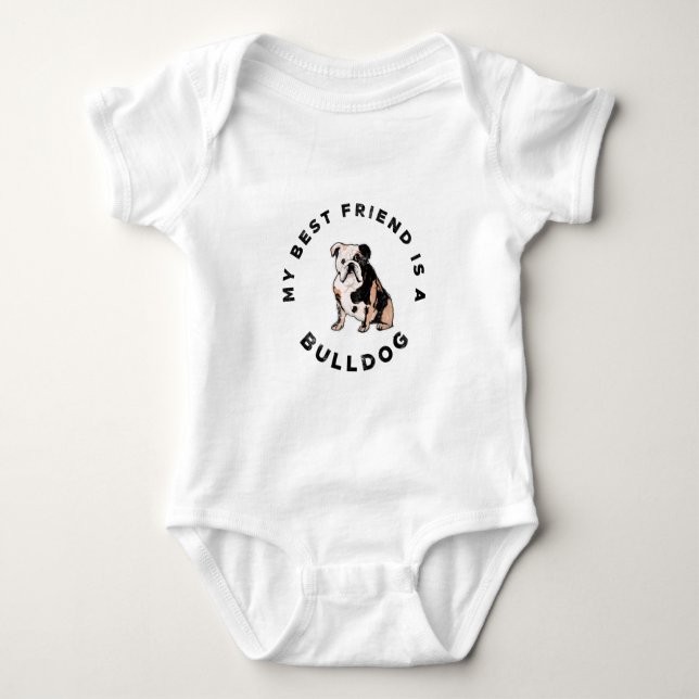 Mein bester Freund ist Bulldogge-T - Shirt (Vorderseite)