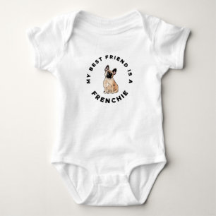 Mein bester Freund ist ein französischer Bulldogg Baby Strampler