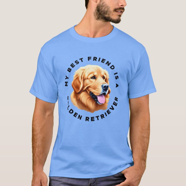 Mein bester Freund ist ein goldener Retriever Jung T-Shirt (Vorderseite)
