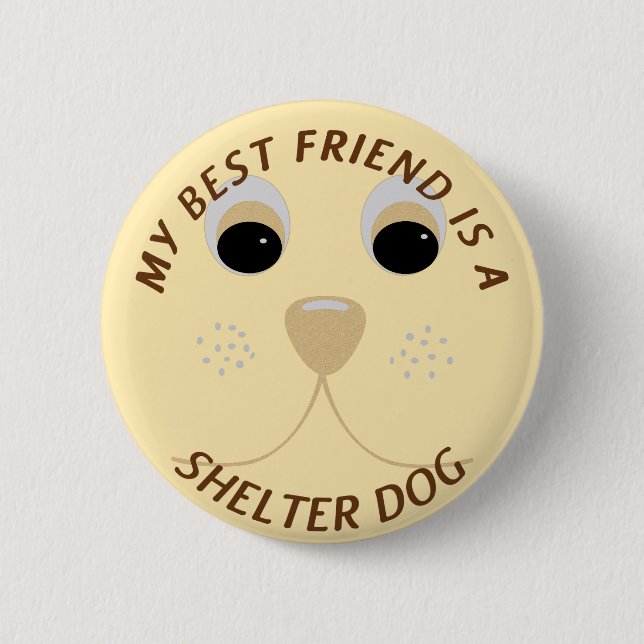 Mein bester Freund ist ein Schutz-Hund Button (Vorderseite)