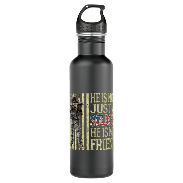 Mein bester Freund ist ein Soldat, ein Freund der  Edelstahlflasche (Vorderseite)