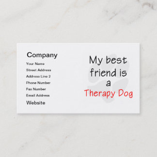 Mein bester Freund ist ein Therapie-Hund Visitenkarte