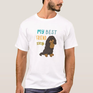 Mein bester Freund ist eine Black Tan Cavalier Kin T-Shirt