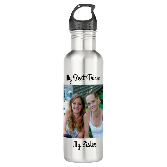 Mein bester Freund, meine Schwester, Personalisier Edelstahlflasche (Vorderseite)