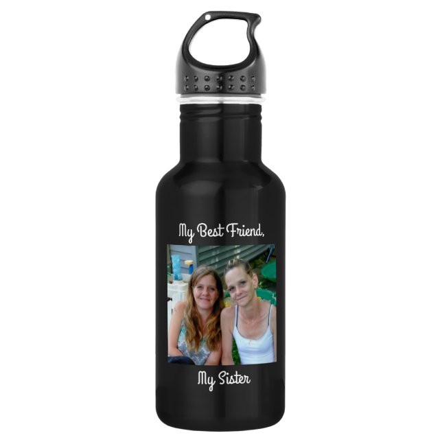 Mein bester Freund, meine Schwester, Personalisier Edelstahlflasche (Vorderseite)