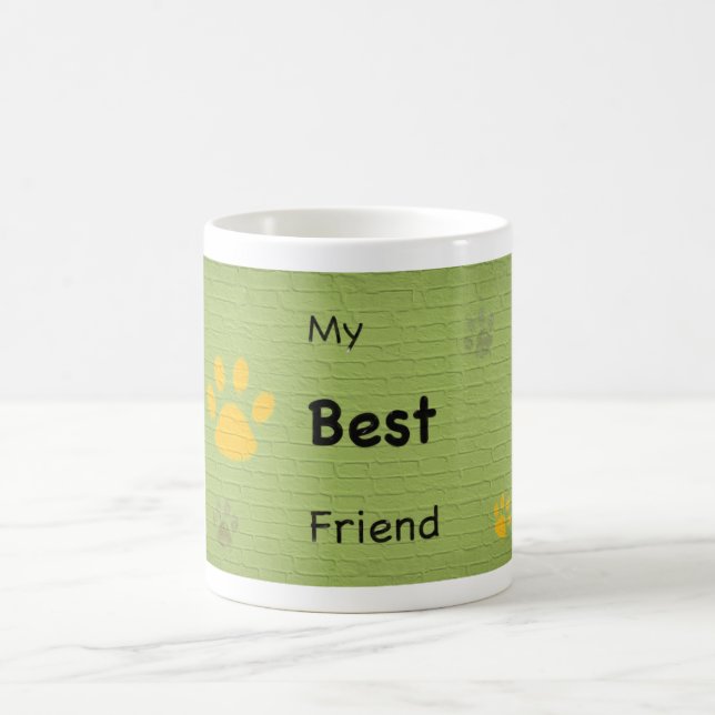 Mein bester Freund Paw Print Graffiti Kaffeetasse (Mittel)
