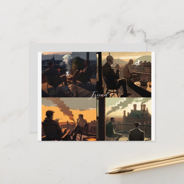 Mein bester Freund Postkarte (Vorderseite/Rückseite Beispiel)