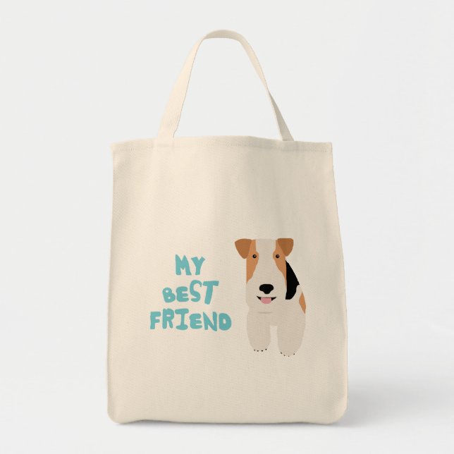 Mein bester Freund Wire Fox Terrier Tragetasche (Vorne)