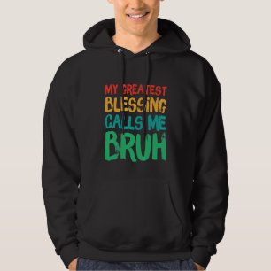Mein Bester Segen nennt mich Bruh Retro Vaters Hoodie