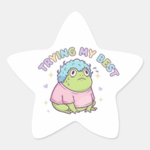 Mein Bestes Gebender Frosch Aufkleber Süßer Gestre