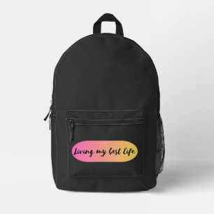 Mein bestes Leben Bedruckter Rucksack