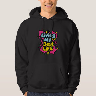 Mein bestes Leben in farbenfroher Pop-Art-Grafik Hoodie