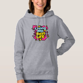 Mein bestes Leben in farbenfroher Pop-Art-Grafik Hoodie