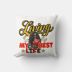 Mein bestes Leben leben – Inspiratives Kissen