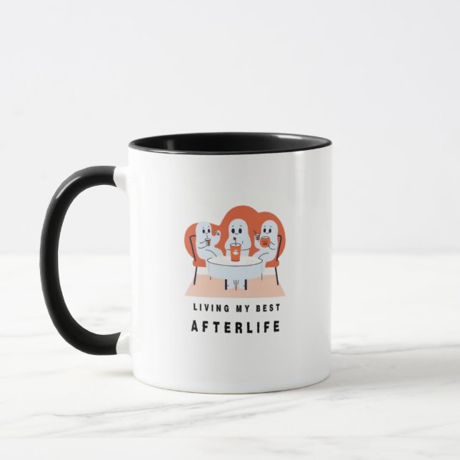 mein bestes Leben nach dem Leben - Kaffee Tasse (Links)