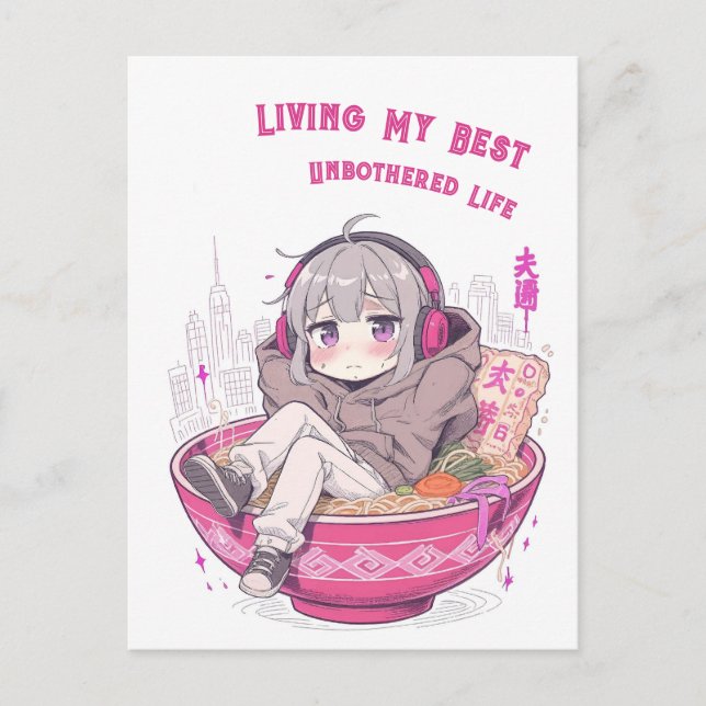 Mein bestes unbelebtes Leben Postkarte (Vorderseite)
